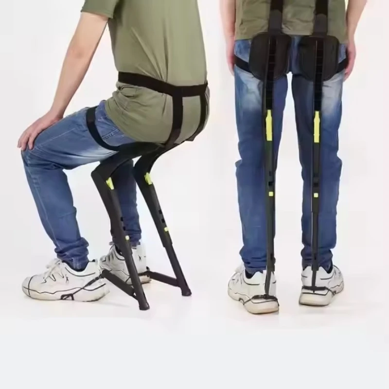 

Wearable Exoskeleton Cane-Adjustable Aluminum Alloy Portable Standing Cane 300 Lb Load Capacity For Fishing Outdoor Work