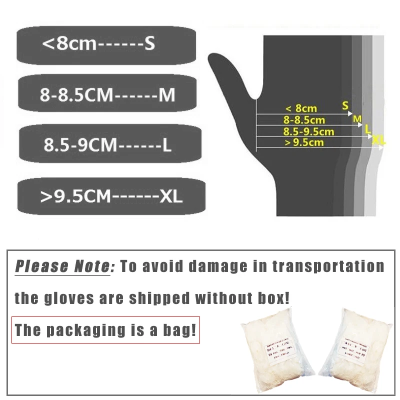 White Nitrile Disposable Gloves 100 50 20 Latex Free Exam Glove For Tattoo Home Cleaning Pet Care S M L Lab Protect Black Gloves