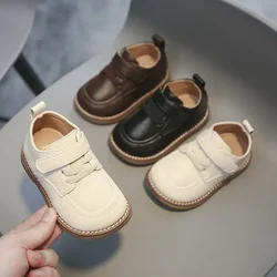 Chaussures en cuir confortables pour bébés garçons, chaussures décontractées pour enfants, style britannique, fête d'anniversaire pour enfants, printemps, automne, taille 15-30