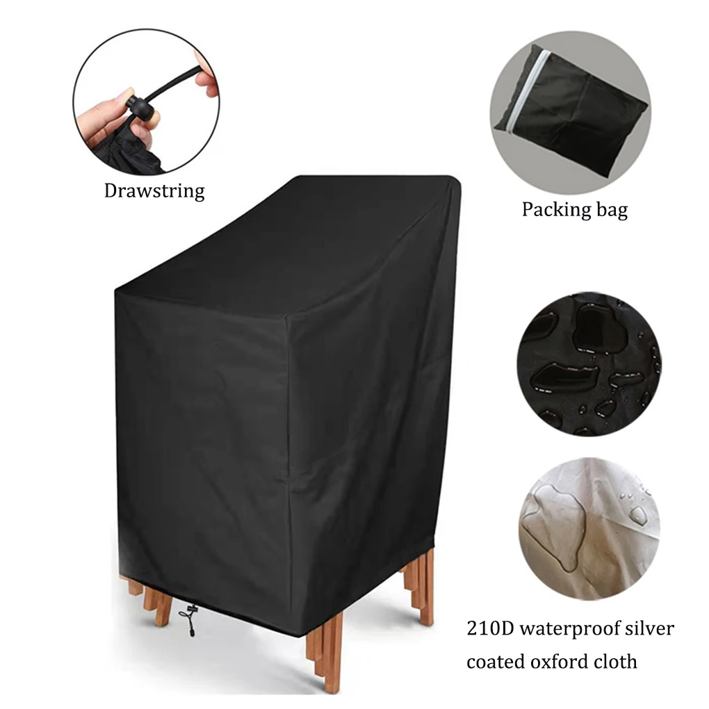 Stacked Chair Dust Cover Outdoor Covers Bag Waterproof Protector Patio