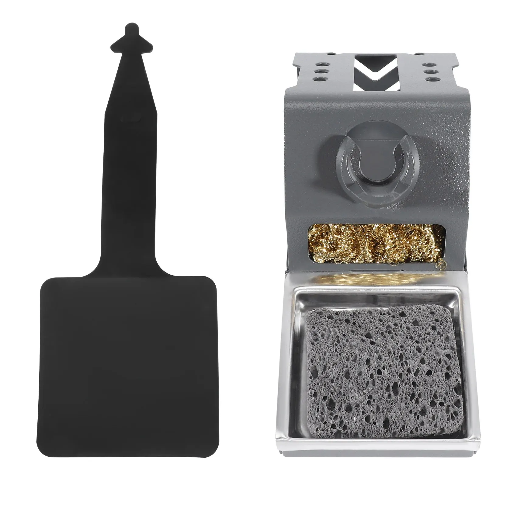 

AA91 T12 Soldering Iron Station Stand Stable Welding Solder Iron Tips Holder with Insulation Pad Brass Wire Ball Tip