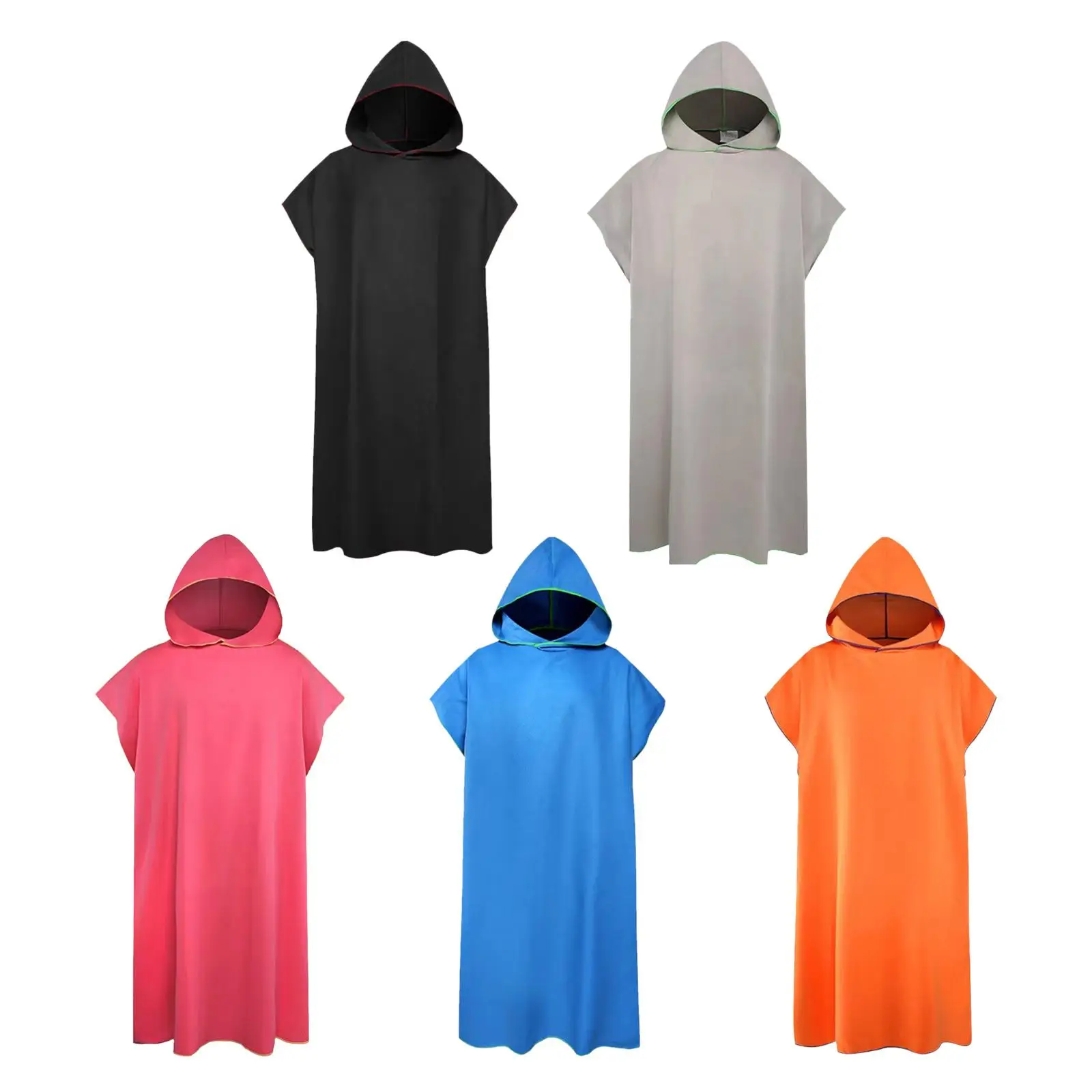 Microfiber Surf Poncho, Pool Towel Swim Beach Towel, Gift Changing Towel Robe Hooded Bathrobe for Swimming