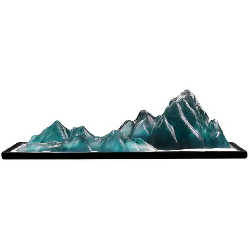 Glazed rockery ornament living room entrance sand table micro landscape mountain decoration