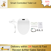 Automatic Bidet Toilet Seat Smart Controlled Toilet Lid Front And Rear Cleaning Heated toilet seat Night LED Light Toilet Seat 