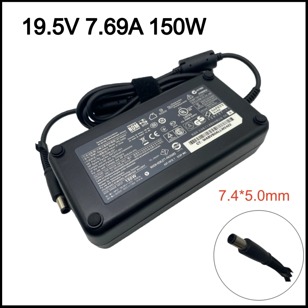 Adaptador de CA de 19,5 V, 7,69 A, 150 W, 7,4 x 5,0 mm, 681058-002 TPC-DA52 para HP Envy 27-p099na All in One PC, serie HP 150W All-In-One PC