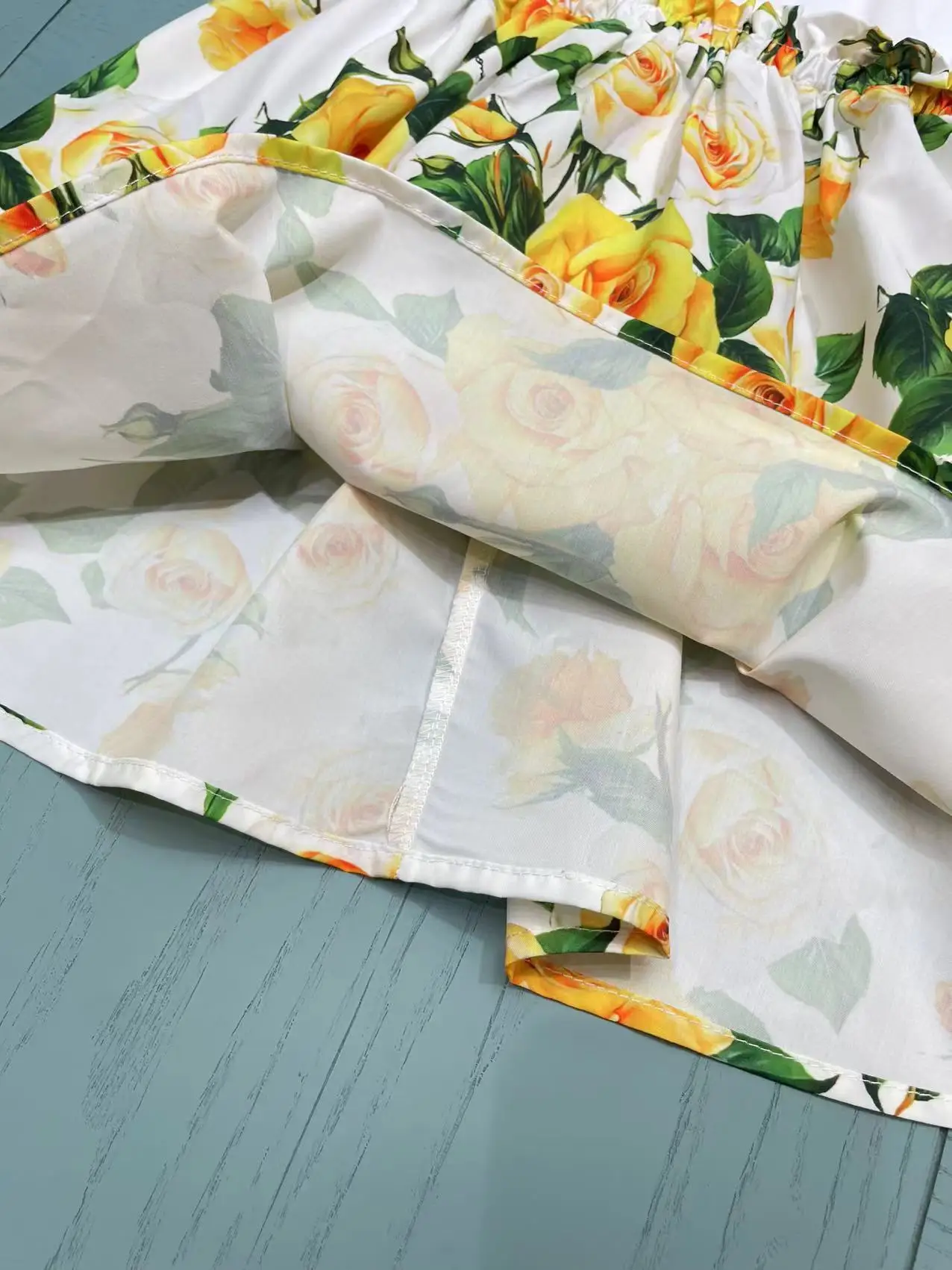 High Fashion Baby Clothes 2024 Summer New Design Lemon Printed Dress with Hair Belt 2 Piece Sets Dress For Baby Girls