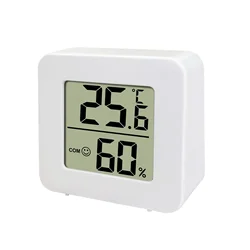 Indoor Thermometer LCD Smart Hygrometer Temperature Humidity Monitoring Weather Clock Digital High Precision Sensor Hygrometer