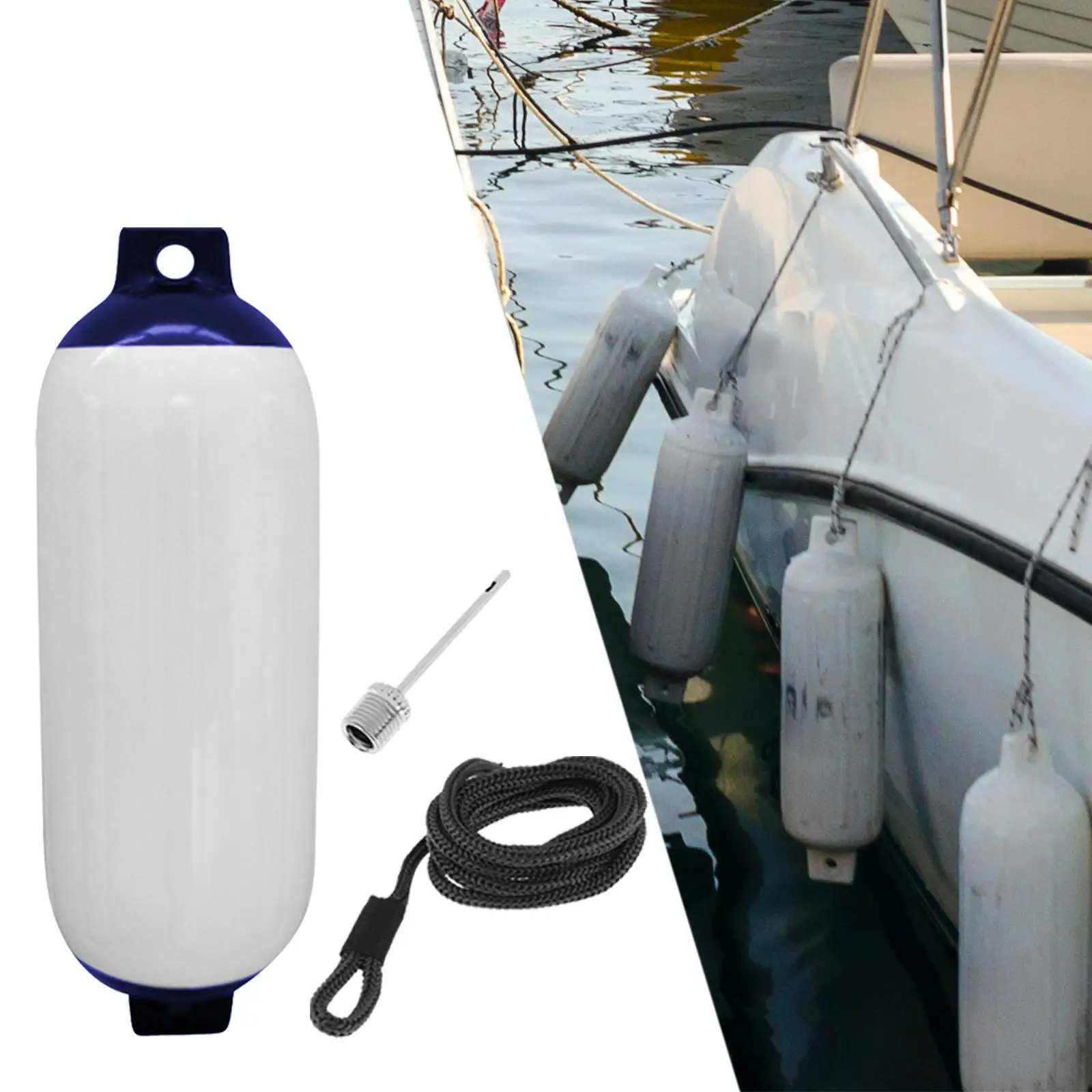 

Boat Fender Boat Accessories Inflatable Marine Boat Bumper for Bass Boats Marine Buoys Fishing Boats Mooring Cushioning Docking