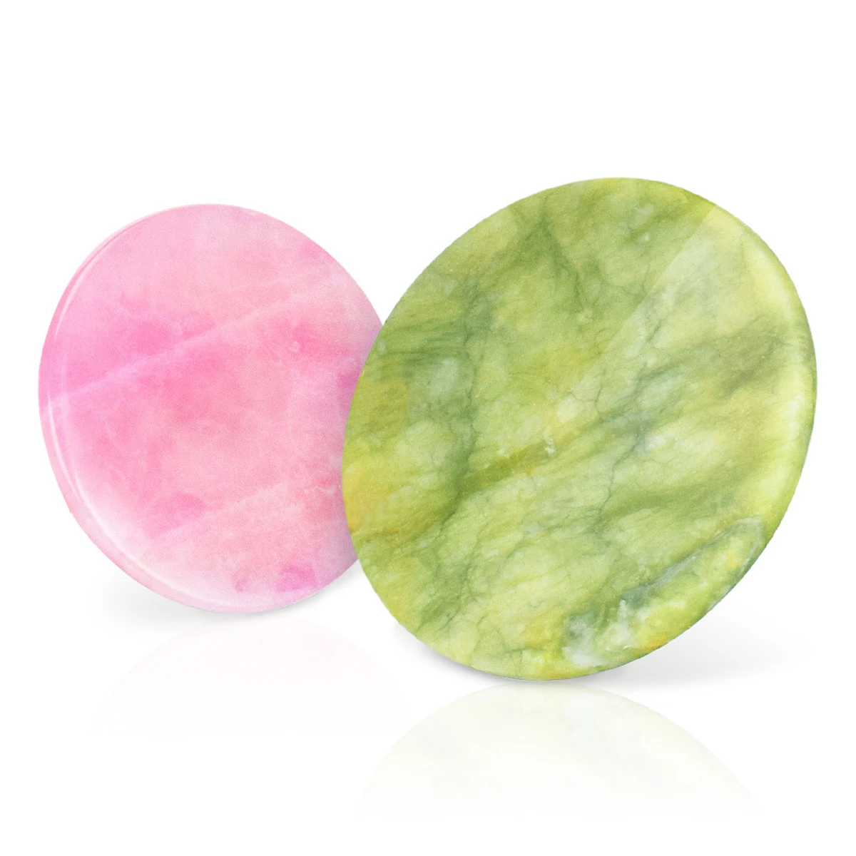 1/2PCS Eyelash Glue Pallet Lash Extension Tools Pink Green Jade Stone Reusable False Eye Lashes Glue Pad Holder Accessories