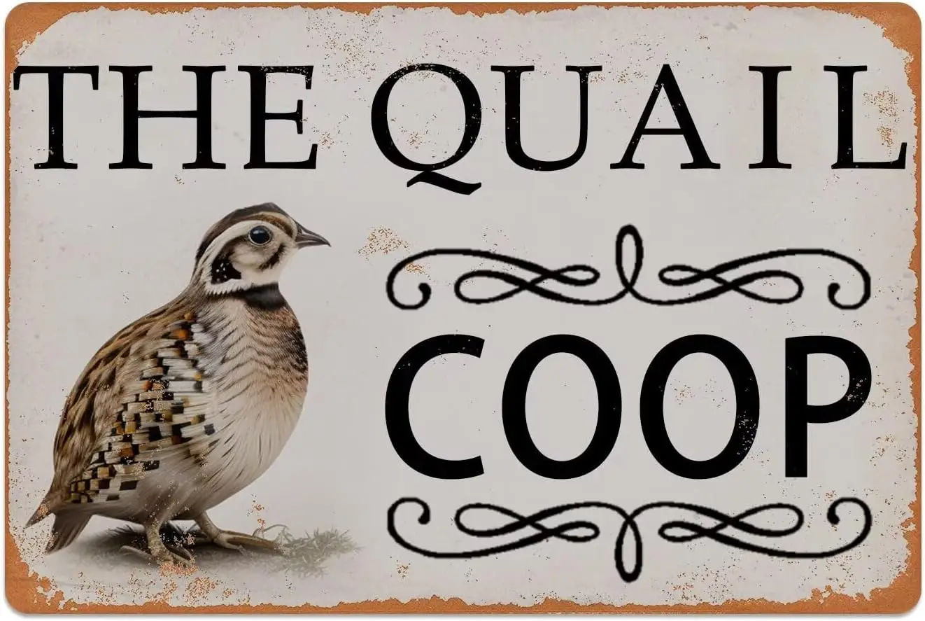 Retro Metal Tin Sign The Quail Coop Poster Vintage Plaque For Bathroom Restaurant Farm Bedroom Cafe School Wall Decor Gift