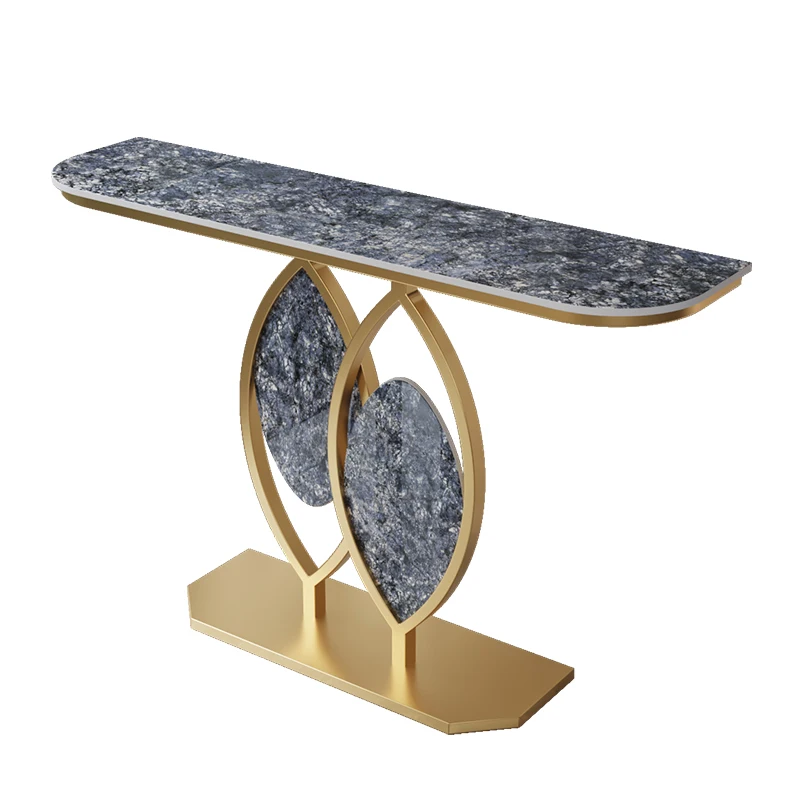 

Italian light luxury entrance table, aisle entry entrance entrance cabinet, simple foyer, semi-round end view table, creative ar