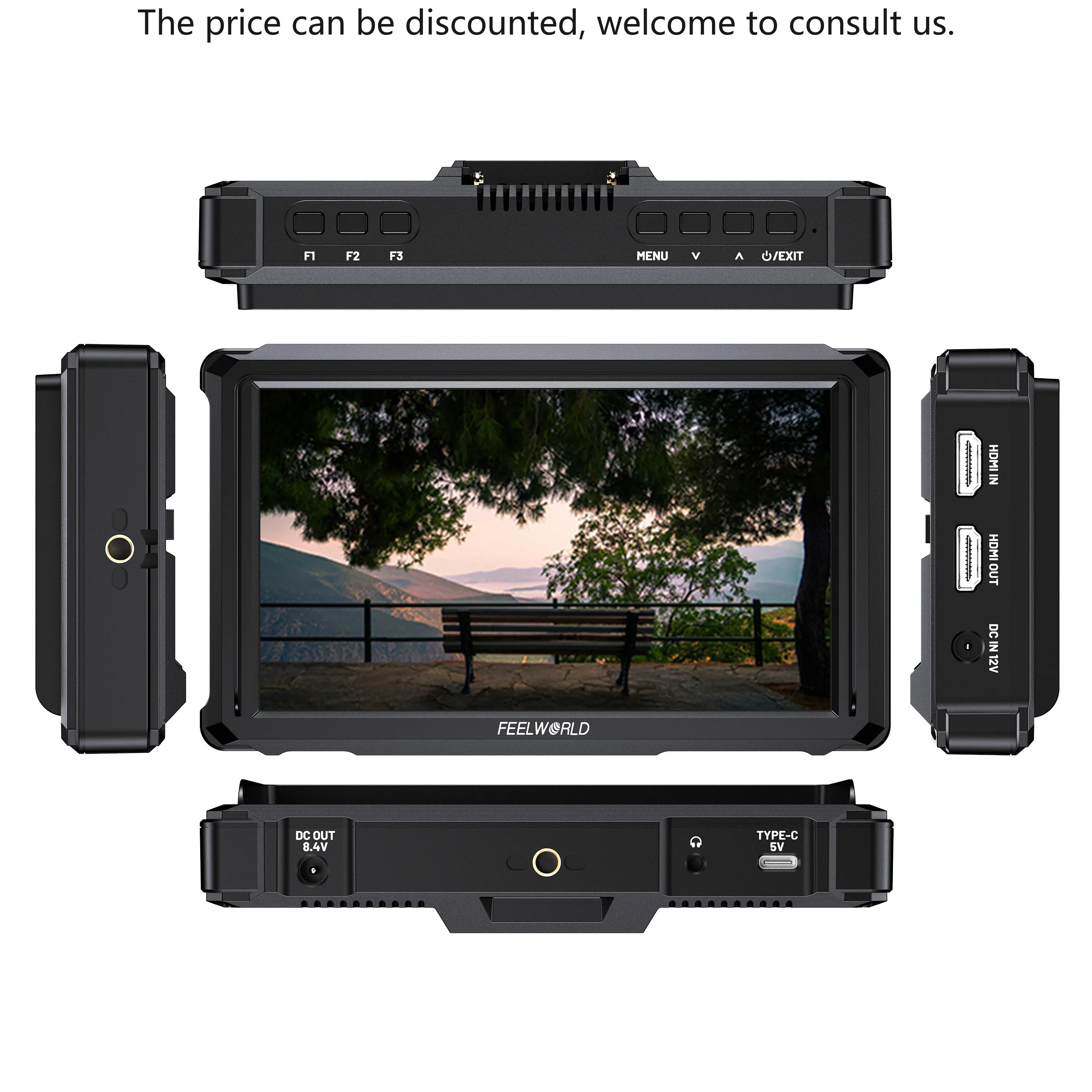 

FEELWORLD FW568 PRO 6-inch 1200nit HighBrigt 1200nits 4K HDMI 60Hz Smart Compact Design Dslr Camera Monitor