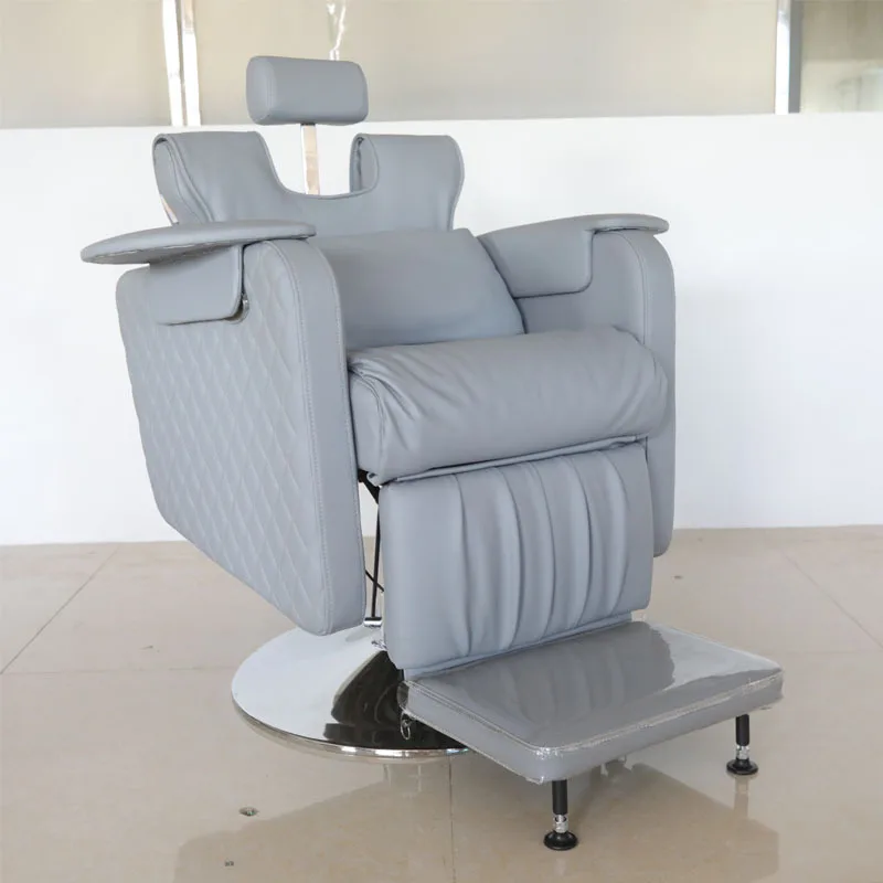 High-end electric barber chair can be reclined in a special barber shop for hair salons, perm and dye hair chair, lift and recli
