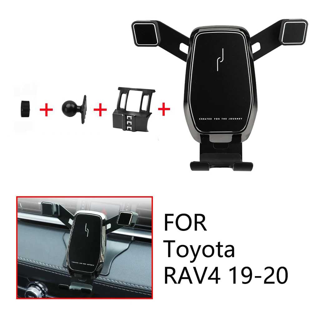 Support de TéLéPhone de Support de Voiture Clip D'AéRation Support de TéLéPhone Portable pour Toyota RAV4 2019 2020 Accessoires