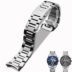 Solid Stainless Steel Strap 22mm Bracelet Watch Strap For Tag Heuer Calera Series Watch Accessories Band Steel Silver