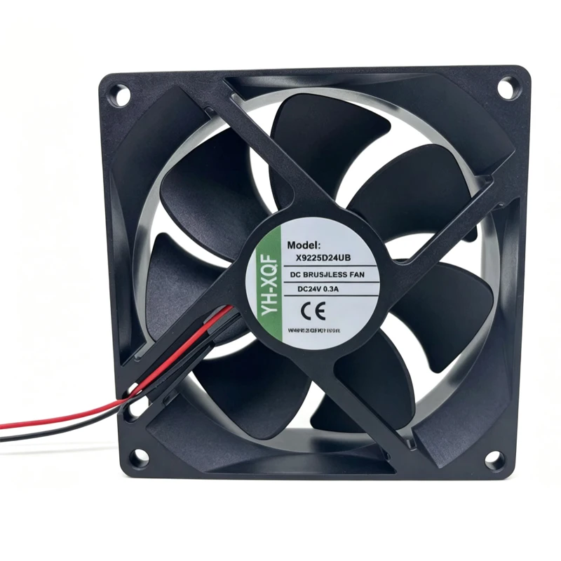 For YH-XQF X9225D24UB/HB/MB 9025, 9CM DC Axial Fan, 24V 0.50A, Industrial Cooling Fan for Frequency Converter Heat Dissipation