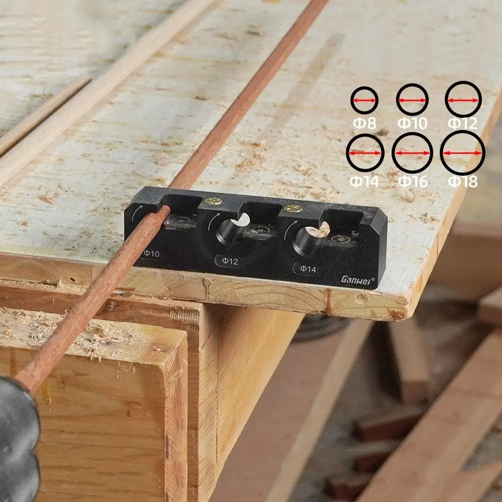 

Jig Tool Easy Carryi Hole Locator Auxiliary Tool Round Rod Woodworking Dowel Carpentry Metric Doweling Jig Hardwood Processing