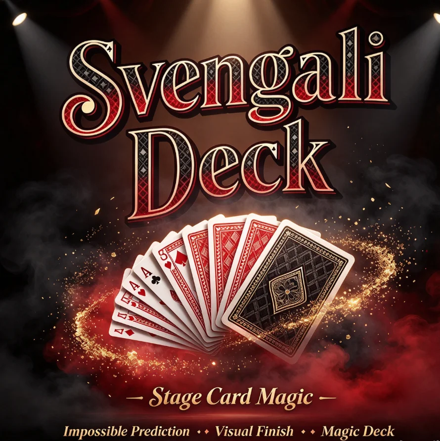 Svengali Deck Magic Trick (Professional Short Long Trick Cards) Close Up Gimmick Prop Magician Accessories Easy To Do