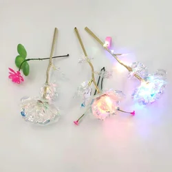 LED Galaxy Rose Eternal 24K Gold Foil Rose Flower Valentine's Day Gift for Girls Wedding Decor Lovers Lighting Rose