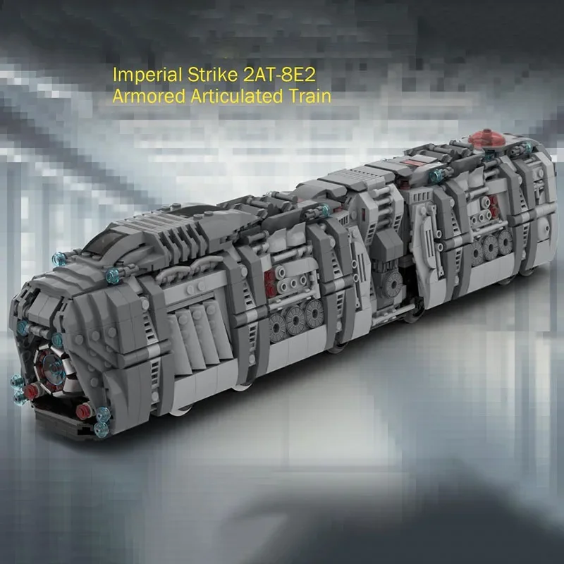 Planet Moc Model klocków budowlanych 2AT-8E2 opancerzony pociąg przegubowy modułowa technologia klocki festiwal prezent zabawka zestaw DIY