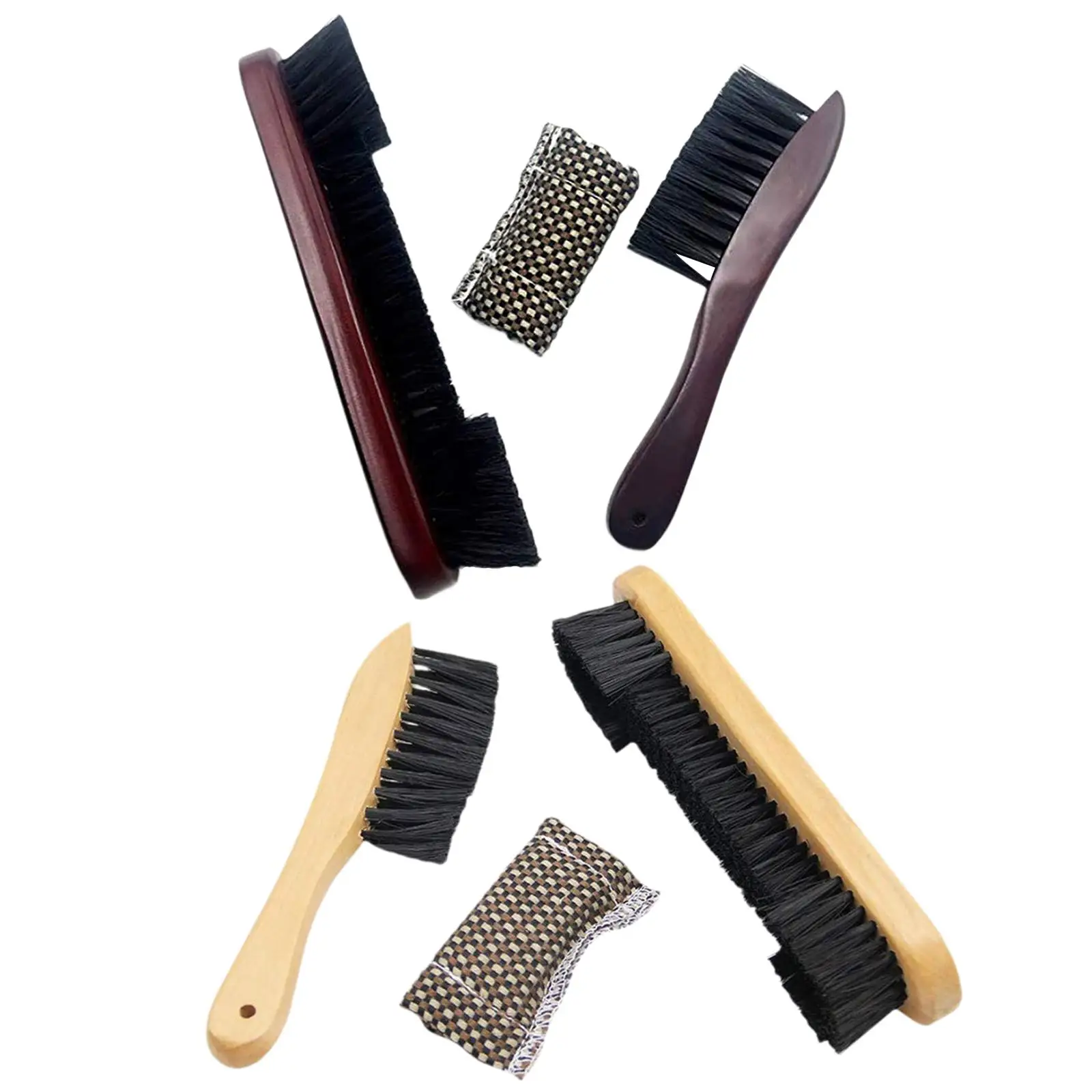 Pool Table Cleaning Brush Set Cleaning Cloths Pool Table Rail Brush Wit Solid Wood Handle Brush Billiard Table Accessories Kit