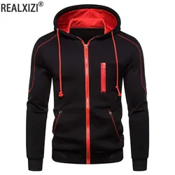 Mens Hooded Coats Casual Zip Hoodie Sweatshirt Jackets Athlete Running Hiking Sportswear Fleece Hoodie Jacket