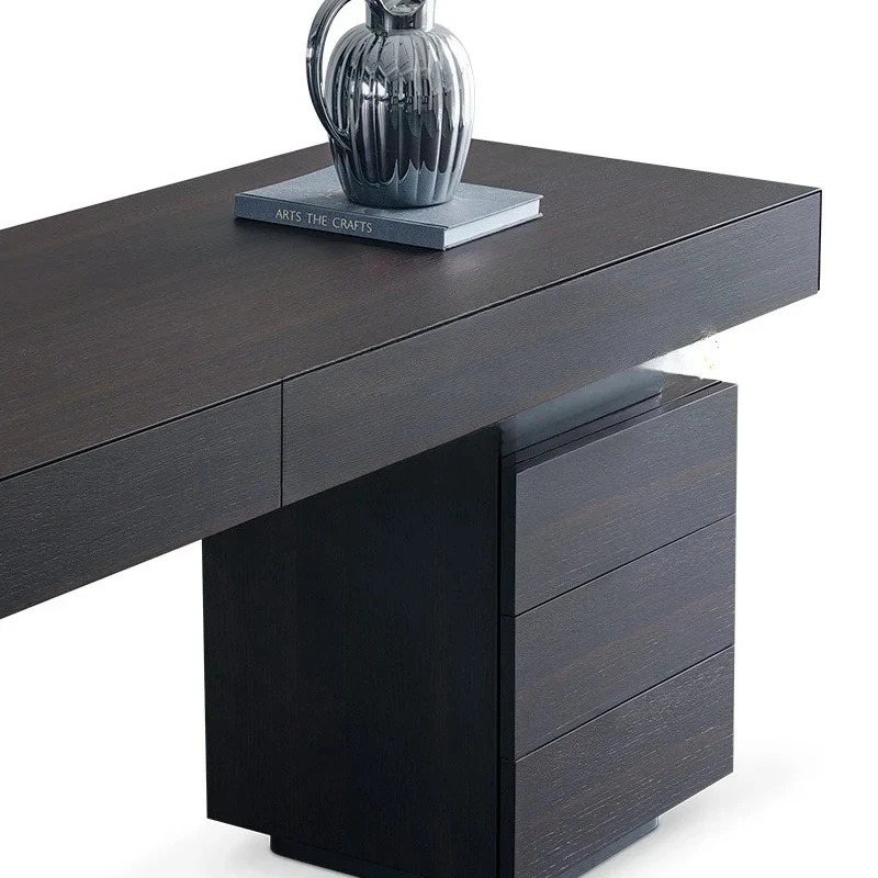 Lichte luxe computerbureau Studie Minimalistisch design Dubbele kantoortafel