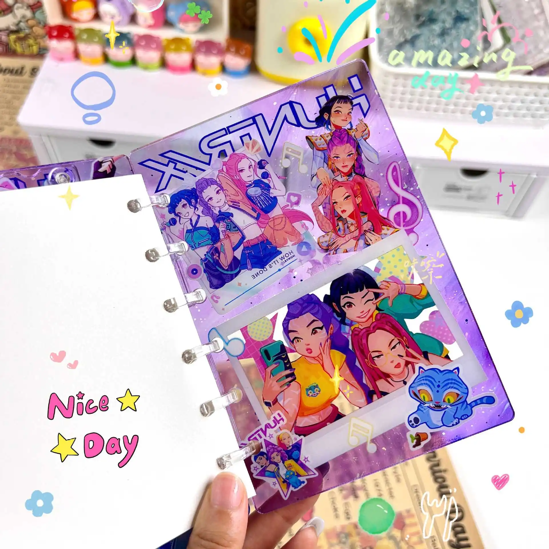 

Акриловый блокнот A7 Shake, аниме KPop, охотники на демонов, сделай сам, HUNTR/X, акриловый блокнот Rumi Mira Zoey, популярная изысканная книга с вкладышами