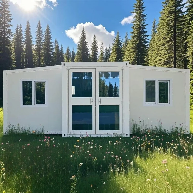 Prefab Folding Container House 20ft Expandable Portable Modern Breathable Waterproof Steel Structure Office Living Customized