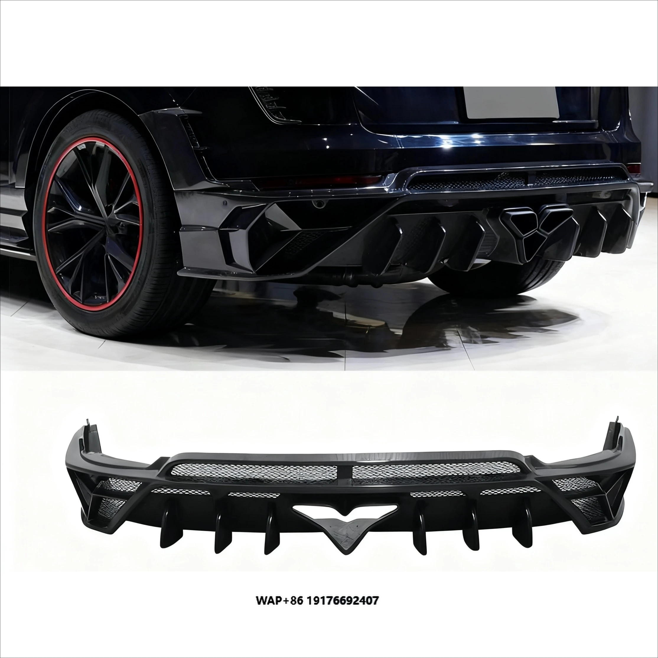 High Quality MSY Dry Carbon Fiber Rear Diffuser for RSQ8 Upgrade MSY Style Rear Lip Body Kit Auto Parts Tuning  Hot Sales