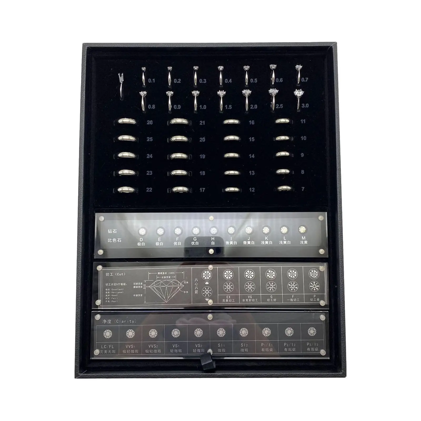 Diamond Tester Box, Diamond Testing Tool, Professional Case Jewelry Testing Kit for Comparison, Portable