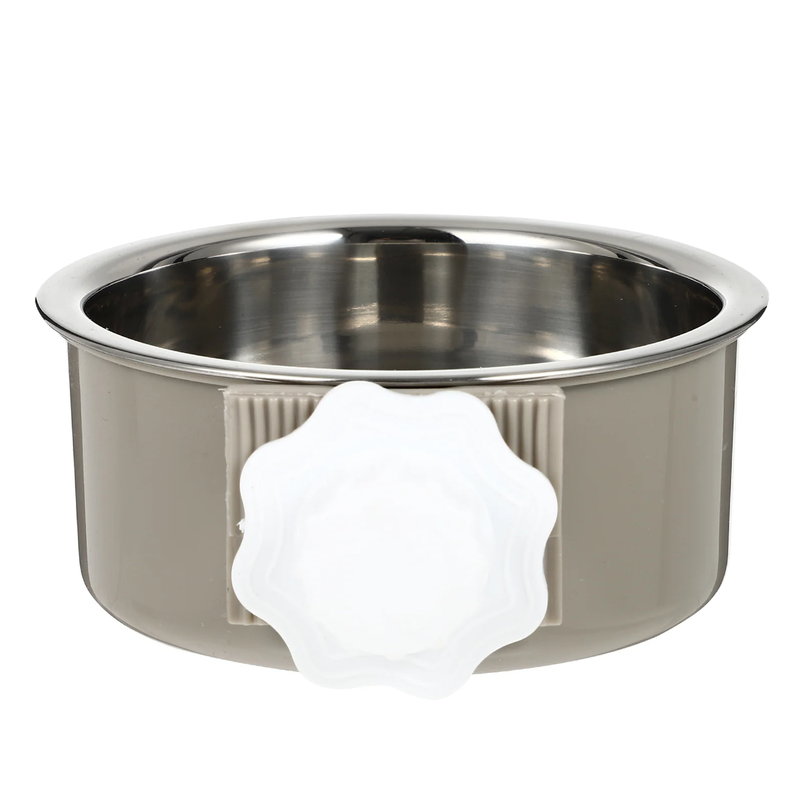 

Stainless Steel Pet Feeder Hanging Food Bowl for Dog Cat Grey Size S Safe Unique Design Non Edge Pet