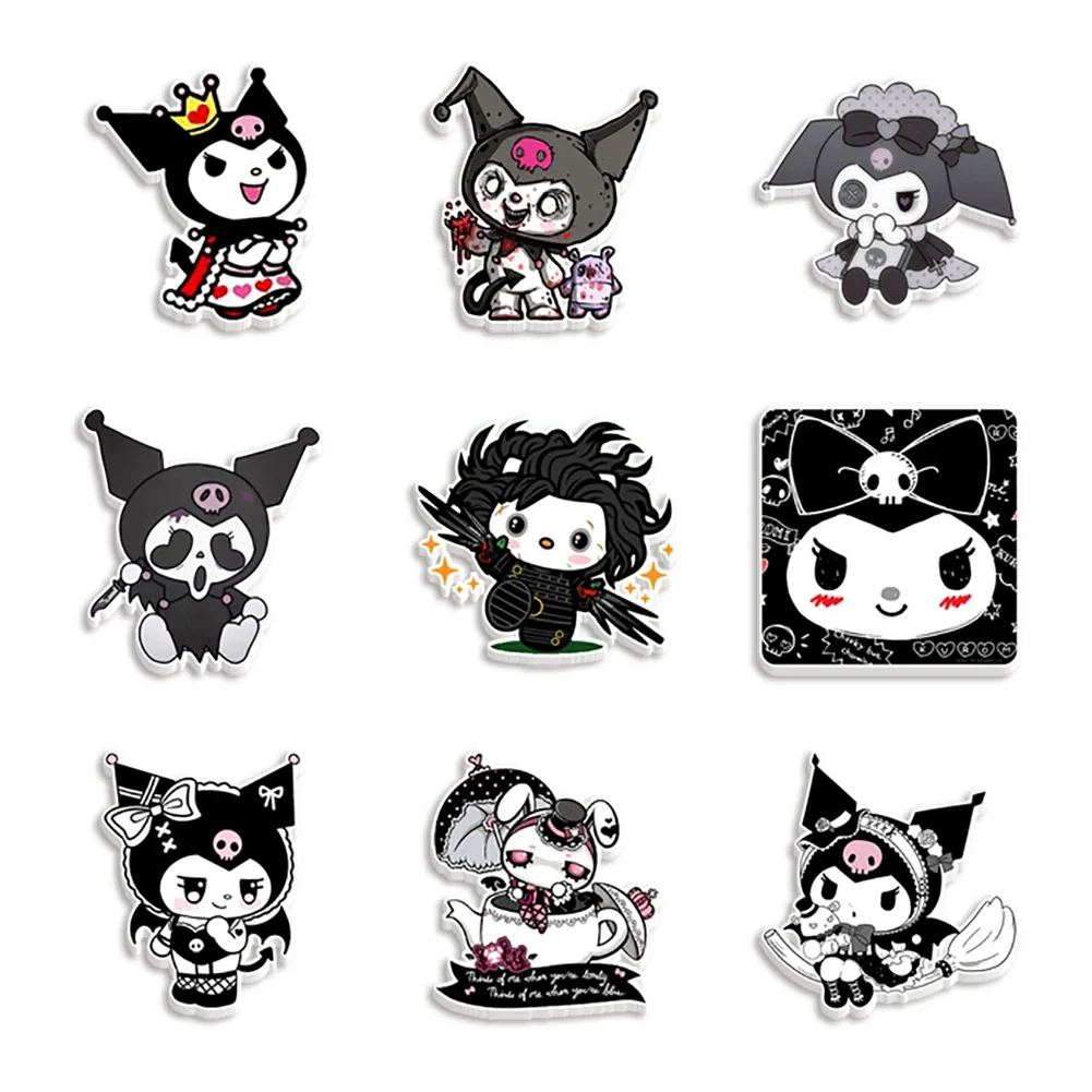 Mini Sanrio Kawaii Kuromi Flatback Planar Cute Resins Charm Set For DIY Handmade Material 10 Pcs/lot