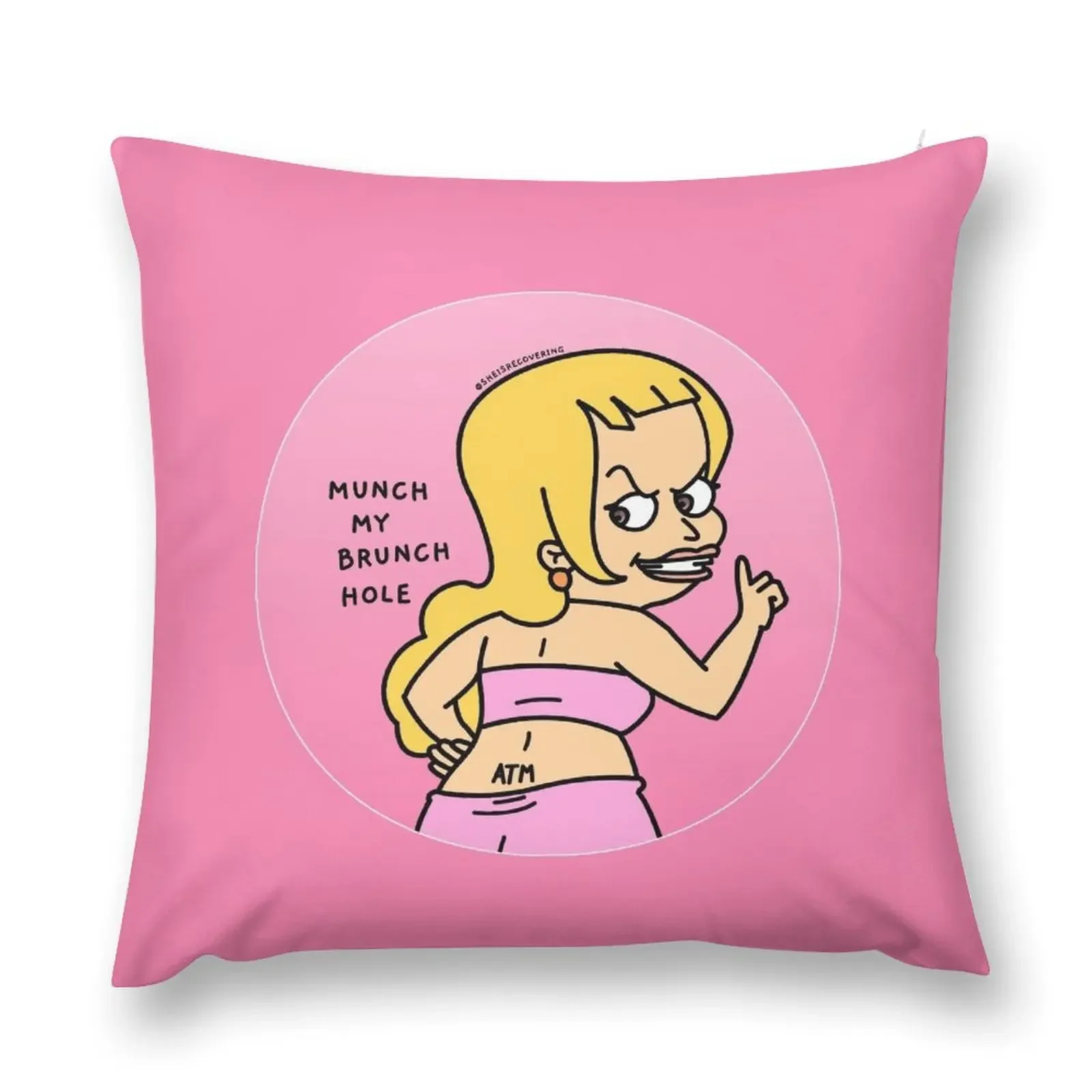 LOLA SKUMPY - Munch My Brunch Hole Throw Pillow Christmas Pillow Covers pillow pillowcase covers for pillows