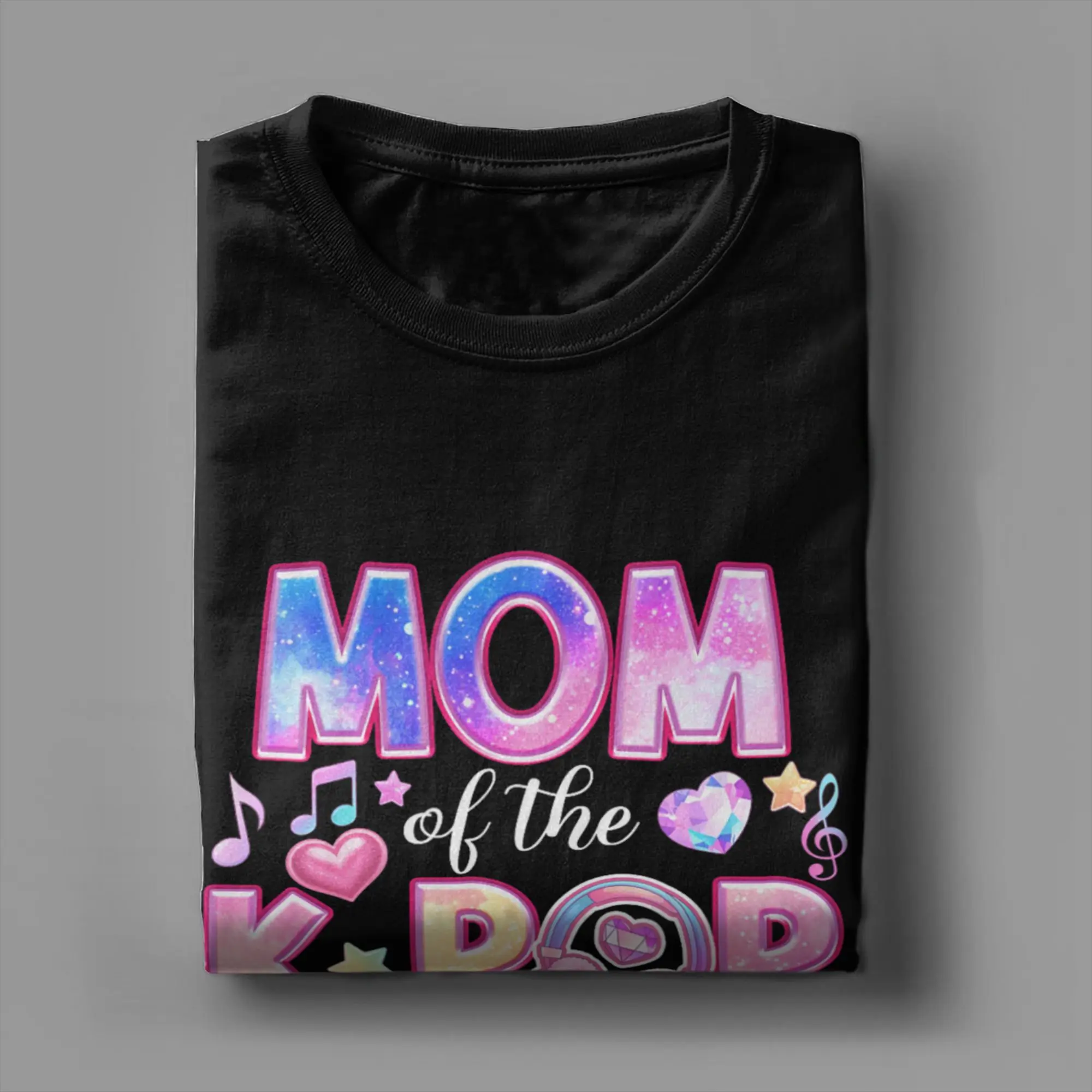 Herren T-Shirt „Mom of The K-Pop Birthday Girls“ für Musikliebhaber, Harajuku Sommer-T-Shirt, Street-Style, lässige Baumwollkleidung – Detail 5