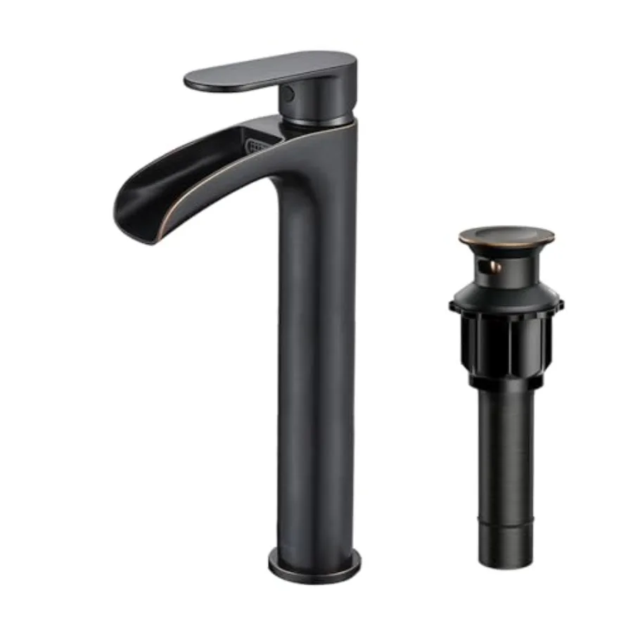 

Vessel Sk Faucet Oil Rubbed Bronze"Tall Bathroom Faucet Sgle Handle Vanity Bathroom Sk Faucet 1 Hole Bas with Water Supply Hose