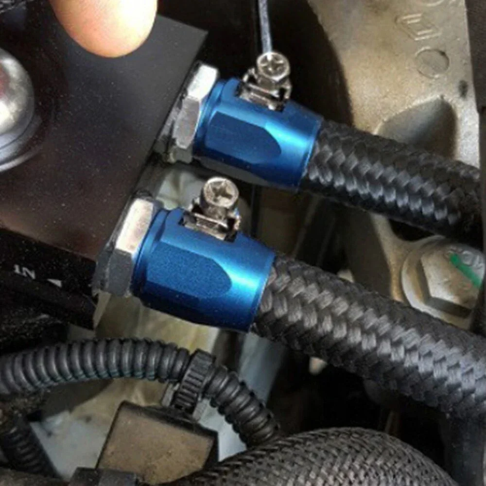 

AN4 AN6 AN8 AN10 AN12 AN14 Hose Finisher Clamp Radiator Fuel Pipe Clip Buckle Universal Hose Clamps Oil End Finisher AN16car ac