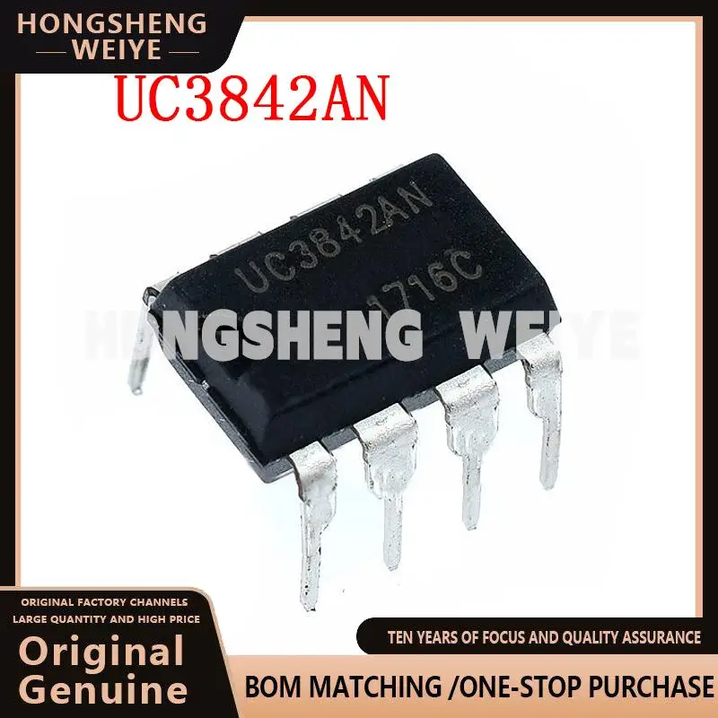 100%new 10PCS UC3842AN DIP8 UC3842 UC3842BN DIP 3842AN DIP-8 UC3842A UC3842B UC3842   IC