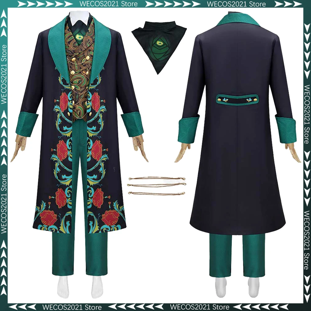 

Маскировка Wiked ​ 2 Волшебника для страны Оз, одежда для косплея, костюм волшебника из фильма 2025 года, мужской костюм на Хэллоуин для ролевых игр, нарядное платье, праздничная ткань