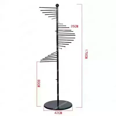 170 cm Black White Scarf Shelf Floor Display Rack Creative Hanging Silk Scarf Display Rack Clothing Store Multi-functional Round