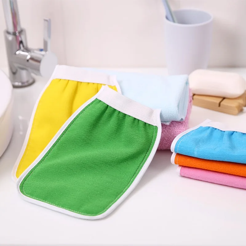 Bath Sponge, Bath Towel, Strong Scrubbing Gloves Household Double-sided Back Scrubber Scrubbing Dirt Cleaning Tools Bath Brush