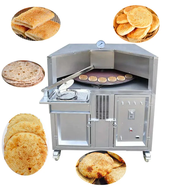 Fabricante De Pão Pita Árabe Comercial, Forno De Gás De Padaria, Roti Making Machine, Forno De Cozimento A Gás