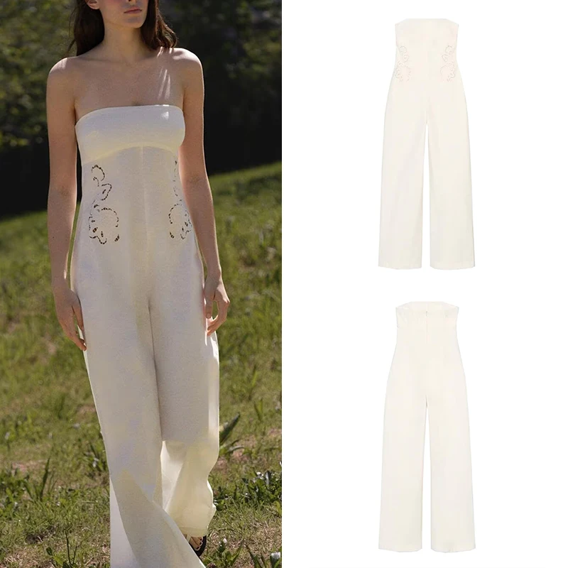 

Z Faionable Длинный цельный костюм 2025 Новый Sle с вышивкой и прямым воротником из полиэфирного волокна с высокой талией