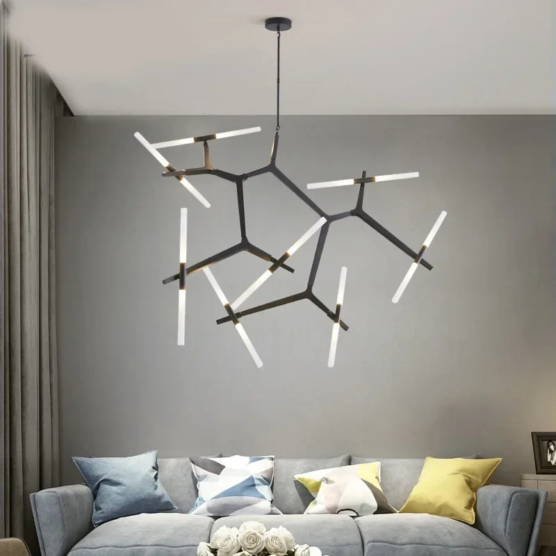 Nordic Creative Artificial Satellite LED Chandeliers Restaurant Living Room Kitchen Pendant Lamp Indoor Lighting Home Decoration