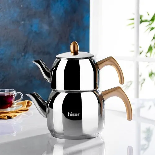 Fortress Bahama Steel Teapot Set Gold