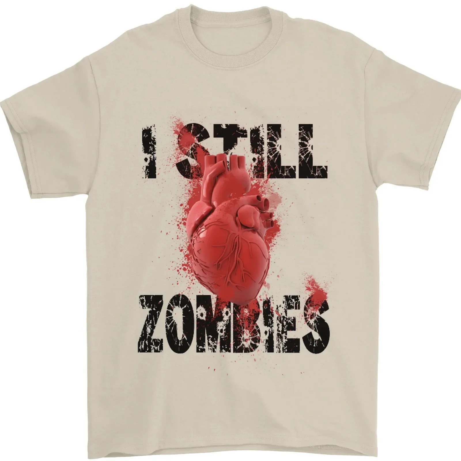 I Still Heart Zombies Apocalypse Mens TShirt 100% Cotton
