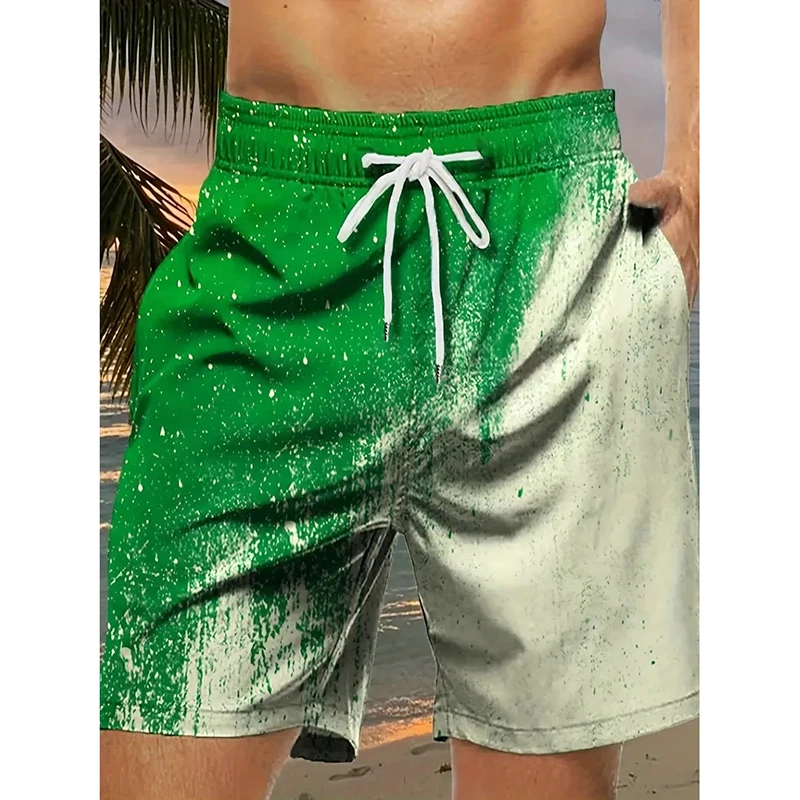 

Градиентная живопись Палитра с принтом Пляжные шорты для мужчин Серфинг Спорт Открытый отдых Быстросохнущие плавки Отпуск Досуг Художественный стиль