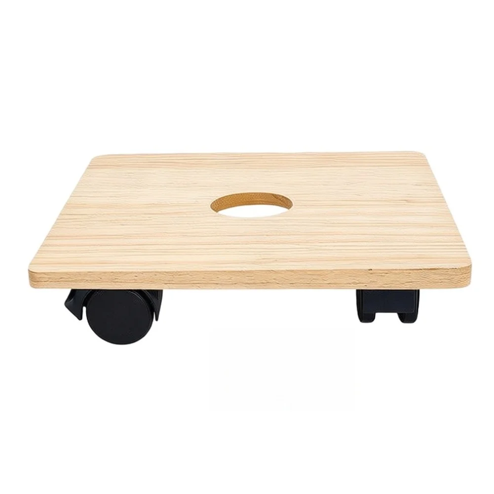 Plant Stand with Integrated Drainage Path and 4 Wheels Including Lockable Casters for Indoor Outdoor For Garden Use