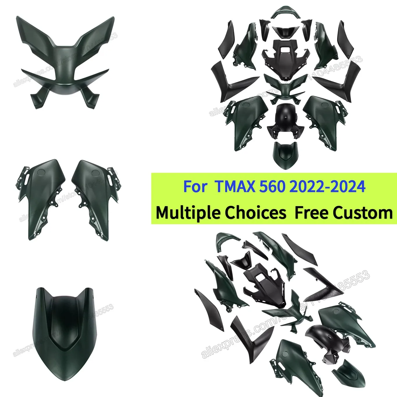 

Maxi Scooter Tech max 560 Fairing kit TMAX560 2023 TMAX 560 2022 T-MAX560 2024 For Yamaha | Dark Green