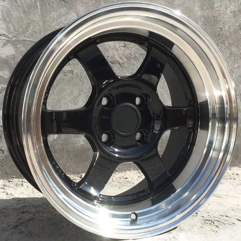 Deep Dish TE37 15 Inch Wheels 15x8.0 4x100 Alloy Wheel Car Rims